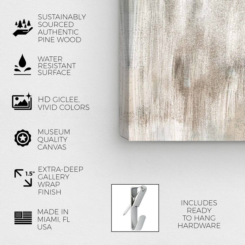 Wynwood Studio Canvas Abstract Luna Llena White and Modern & Contemporary Wall Art Canvas Print