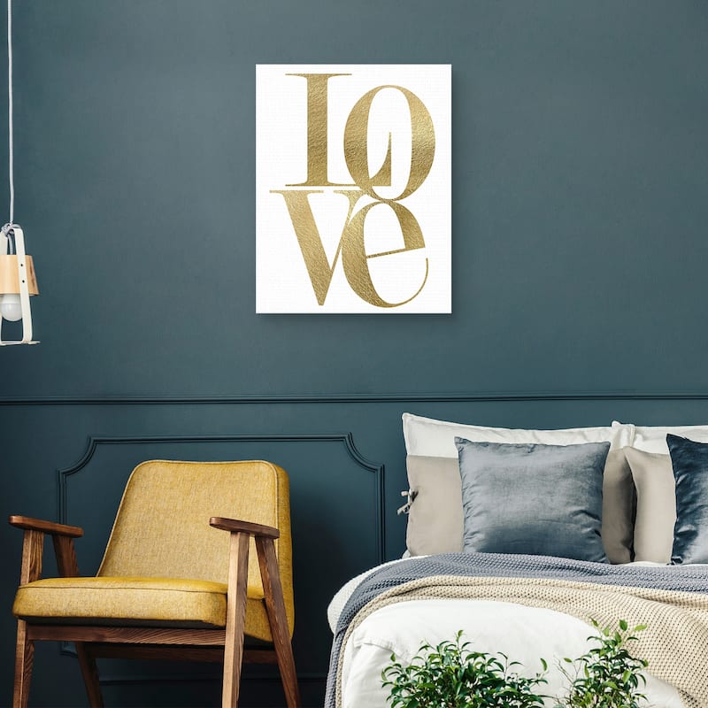 Love Stack Gold by Nikki Chu Canvas Art Print
