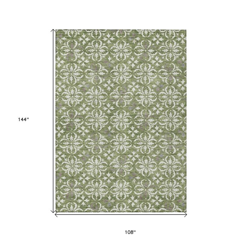 HomeRoots Floral Transitional Rectangle Outdoor Rug