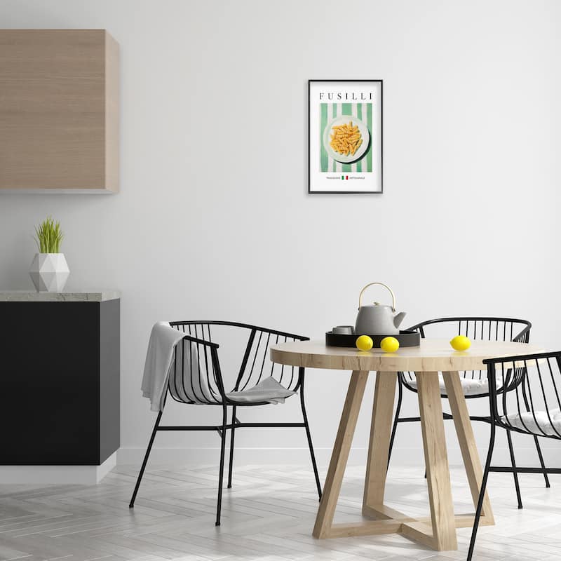 Stupell Traditional Fusilli Pasta Framed Giclee Art Design By Andreas Magnusson