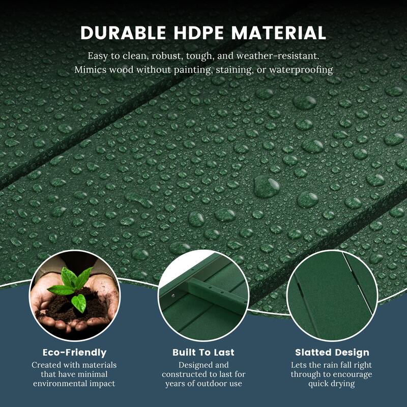 Laguna Hdpe All Weather Outdoor Patio Two Shelf Table