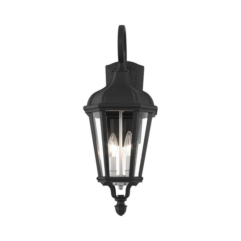 Livex Lighting 2-light Textured Black Outdoor Wall Lantern, 76186-14 - 9" W x 23.5" H x 12" Ext.