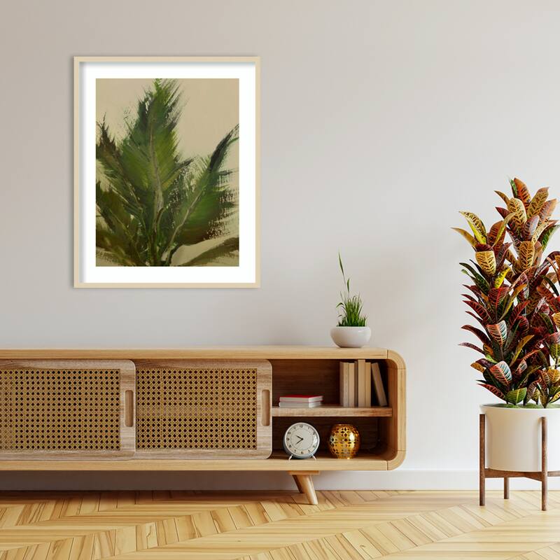 Verdant Strokes by Dan Hobday Wood Framed Wall Art Print