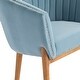 preview thumbnail 3 of 2, Fairview Light Blue Velvet Barrel Chair - 29.5"H x 27.5"D 26.5"W
