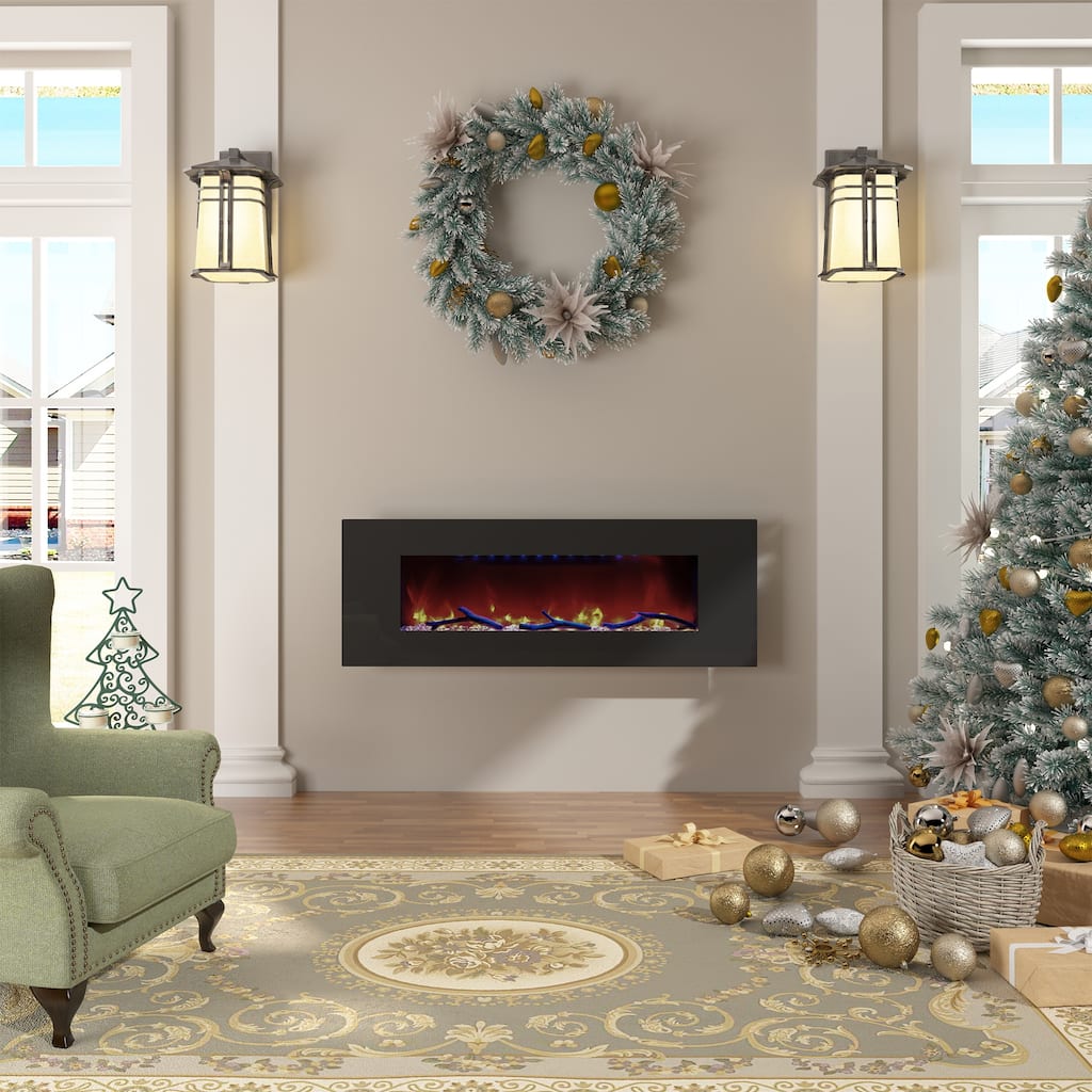 Wall-Mounted Electric Fireplace