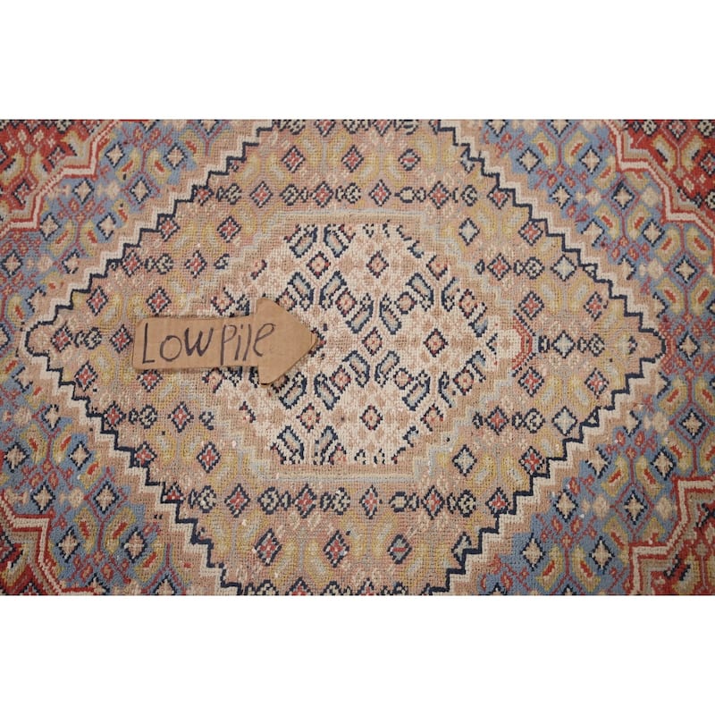 Geometric Tabriz Vintage Persian Area Rug Handmade Wool Carpet - 6'4" x 9'6"