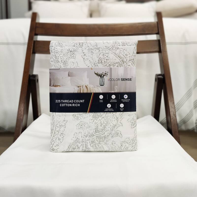 Color Sense Cotton 225TC Silky Wrinkle Resistant Sheet Set