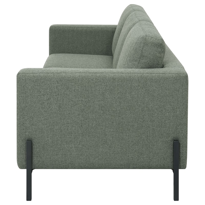 Tilly Contemporary Fabric Upholstered Track Arm Sofa