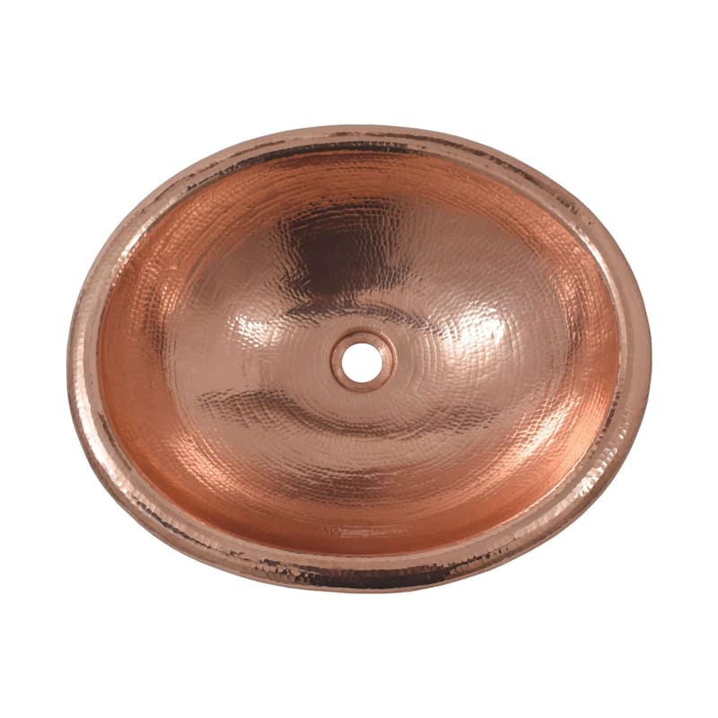 Native Trails Rolled Classic 18-1/2" Copper Drop In Bathroom Sink