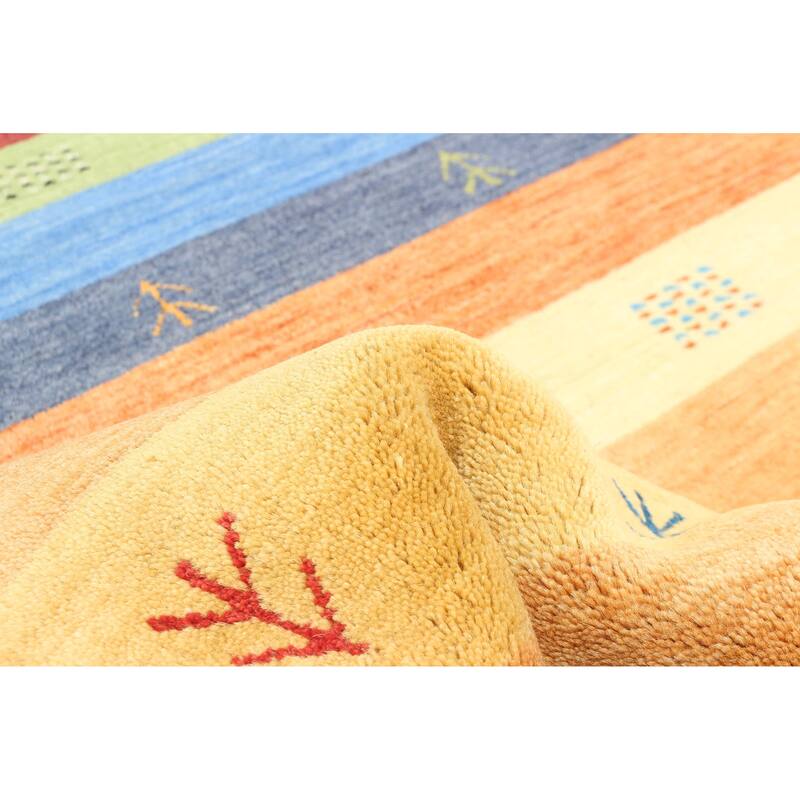 ECARPETGALLERY Hand Loomed Kashkuli Gabbeh Copper Wool Rug - 3'11 x 5'8