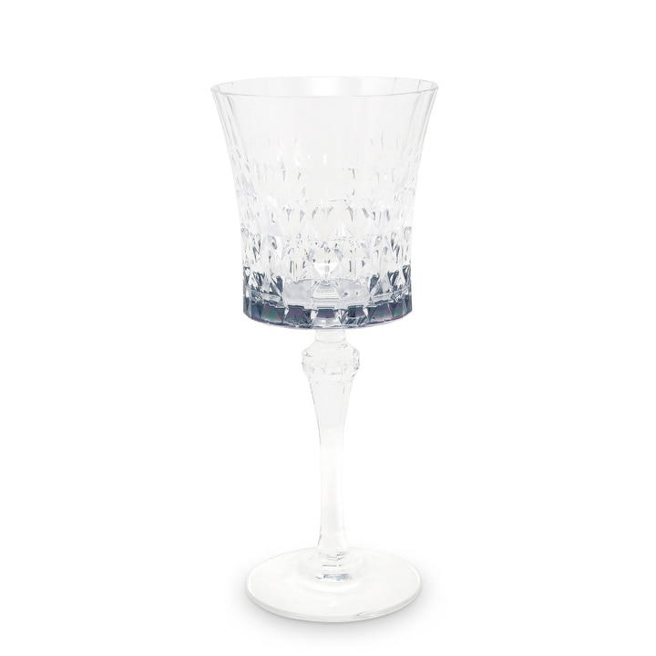 Liscio Ottico - Set of 6 Diamond Cut Glasses with Colored Shade on the Bottom