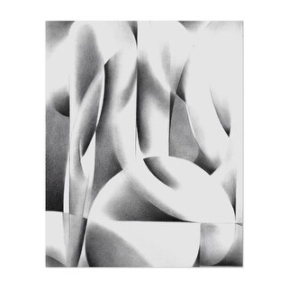 Roundism Drawing Abstract Figurative Nude Art Print Poster