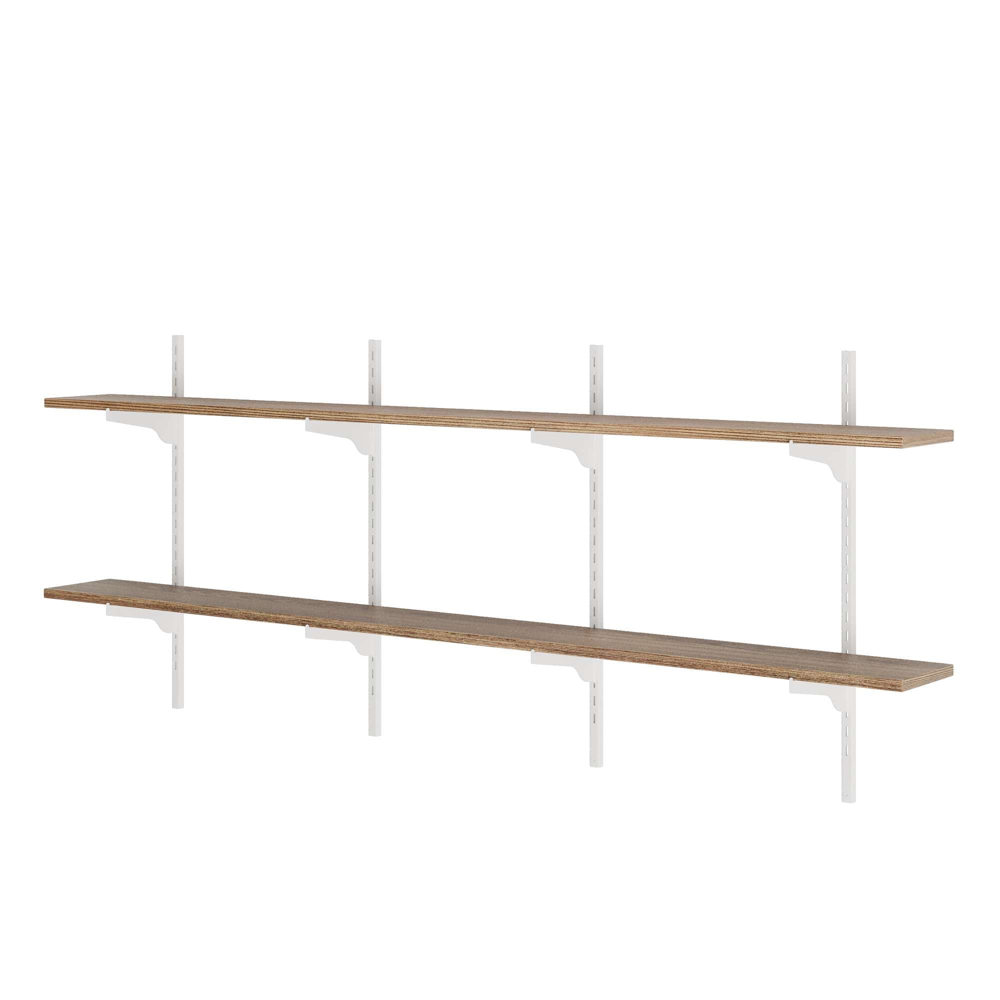 Wallniture Turin 60" Adjustable Shelf, Floating Bookshelf for Room Decor, Wall Shelf Unit for Living Room, Rustic, Tier Options
