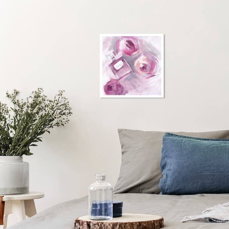 Wynwood Studio Prints Fashion and Glam Miss D Purple and Magenta Glam Wall Art Canvas Print - 12 x 12
