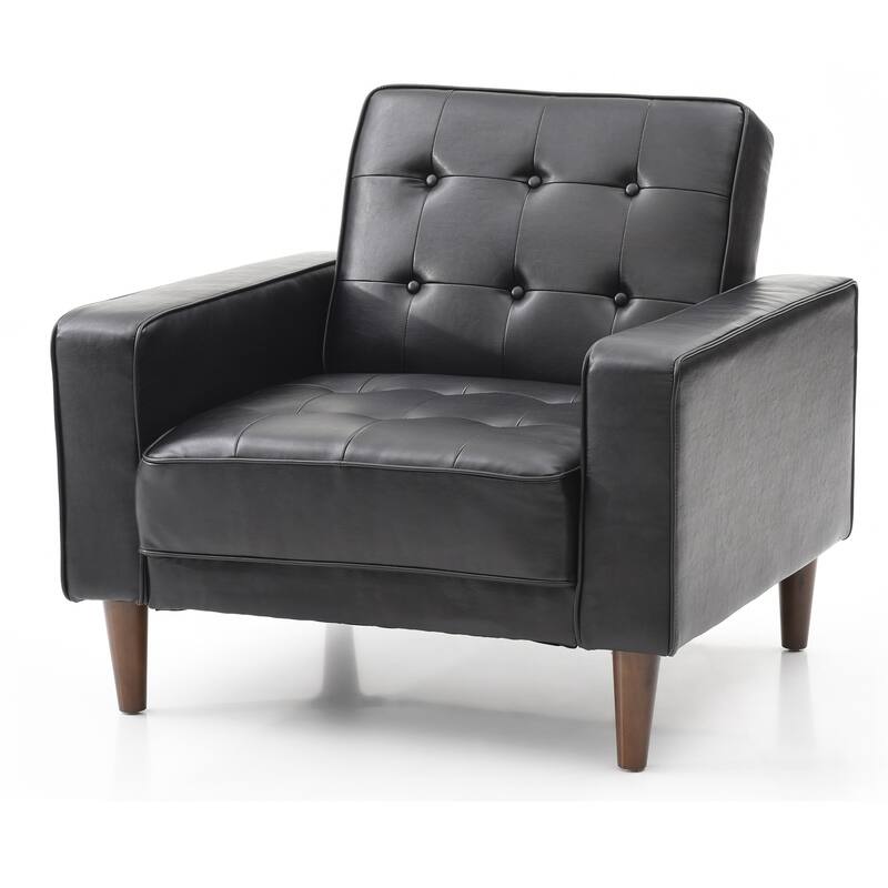 Tufted Sleeper Conversion Accent Chair - 36" - Black