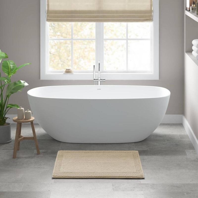 Cotton Tufted 3000 GSM Reversible Bath Rug - 17x24" - Natural