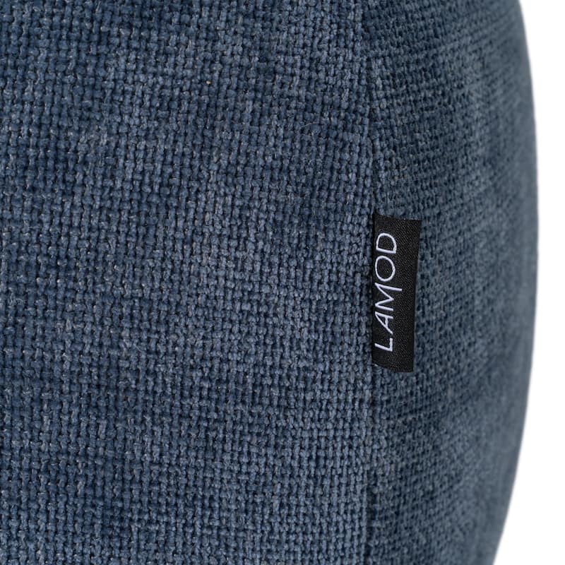 Divani Casa Kinsey Modern Blue Small River Rock Ottoman