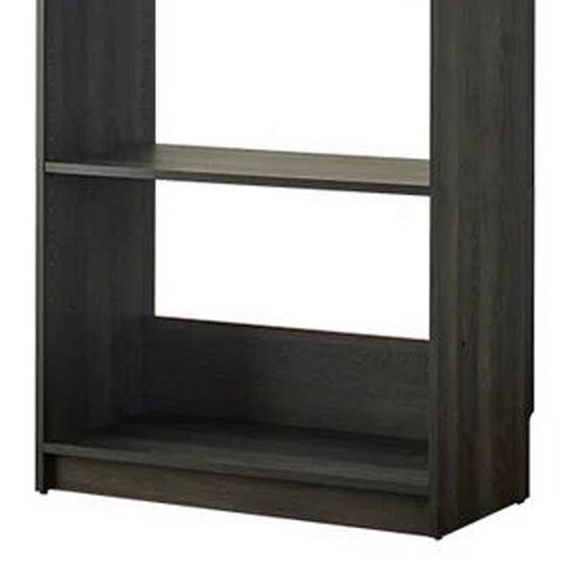Dee Modular Closet System, 1 Metal Hanging Rod and 1 Shelf, Black Finish