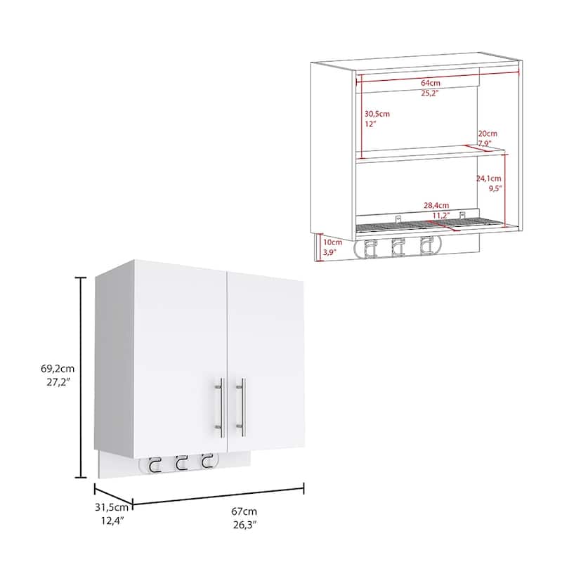 Wall Storage Cabinet, Four Cabinets