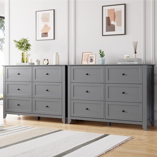 Black 6 Chest of Drawer Dresser, Modern Dresser with Deep Drawers and Nickel Round Handle, Wood Organizer Storage Cabinet - Bed Bath & Beyond - 41274808 Black 6 Chest of Drawer Dresser, Modern Dresser with Deep Drawers and Nickel Round Handle, Wood Organizer Storage Cabinet - Bed Bath & Beyond - 41274808