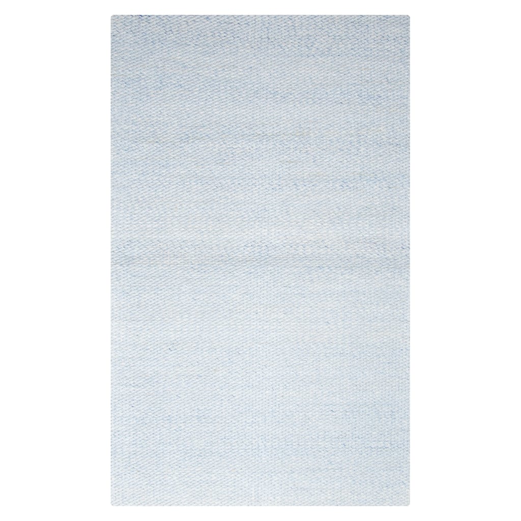 ECARPETGALLERY Braid weave Sienna Sky Blue Wool Rug - 5'0 x 8'0