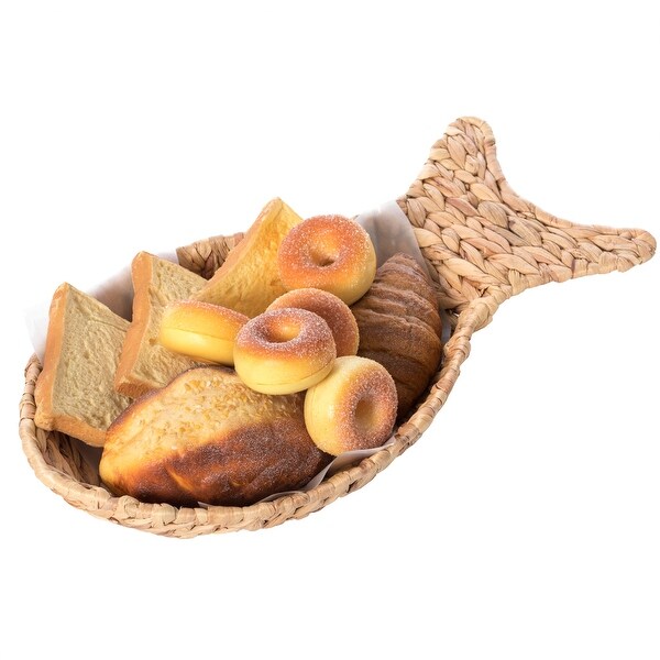 Decorative Woven Water Hyacinth Fish Design Tray. Opens flyout.