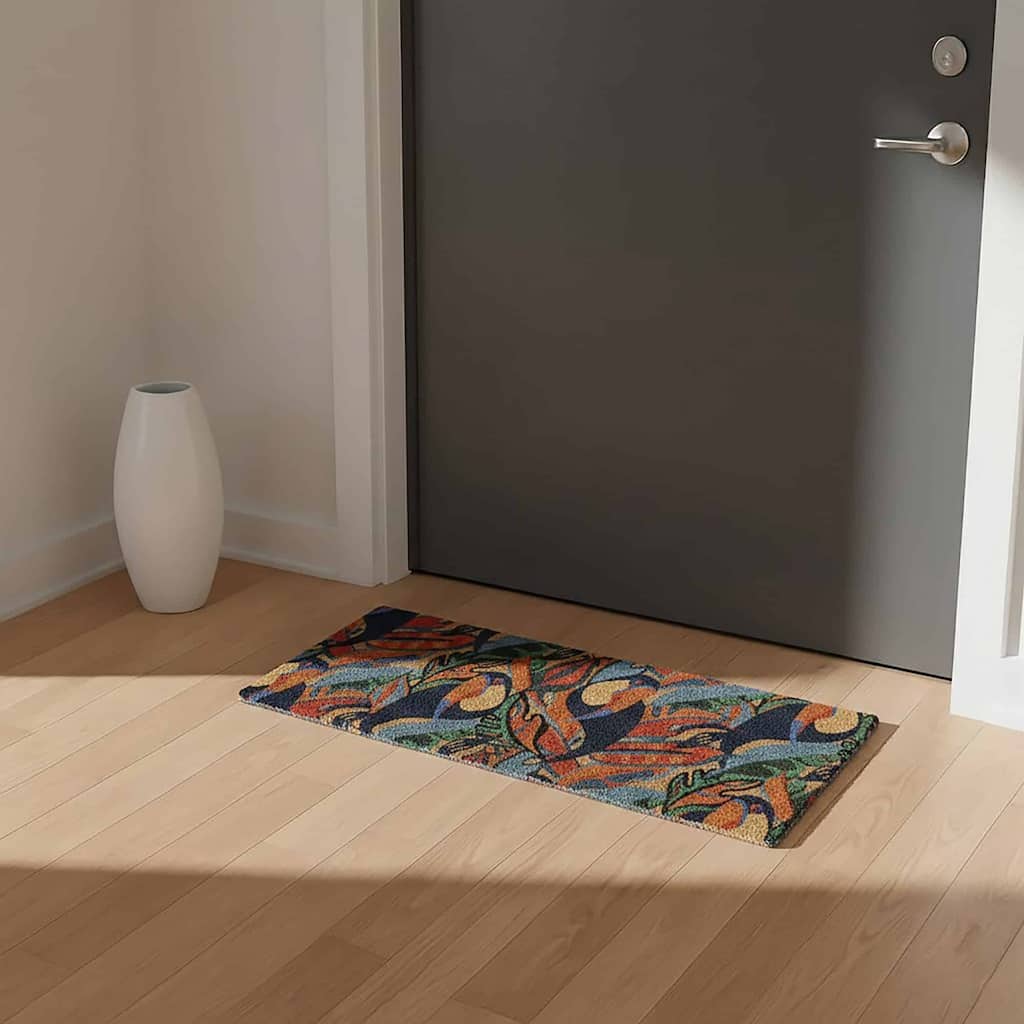 Toucans 30x10 Long Sheltered Front Door Mat Coco Multicolor - 30 L x 10 W x 5/8 H
