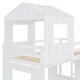preview thumbnail 29 of 44, Twin Over Full Bunk Bed with Playhouse & Ladder - Farmhouse Style