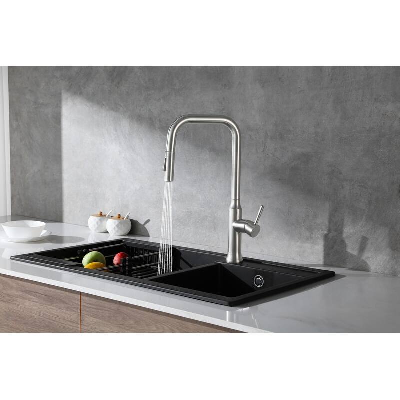 Indigo Home Single Handle Pull Down Sprayer Kitchen Faucet