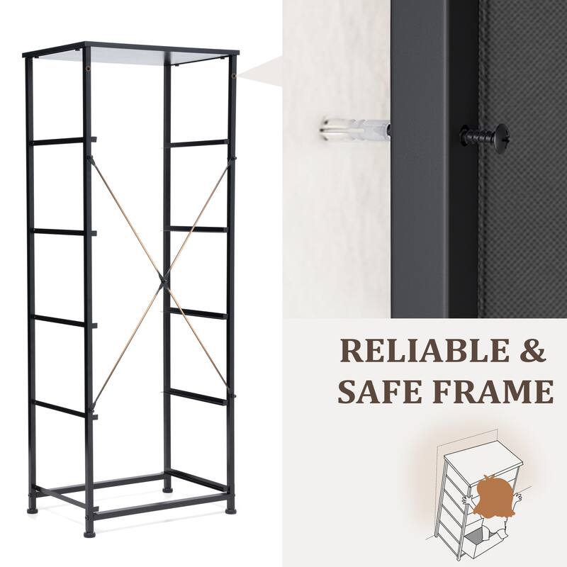 VredHom 5 Drawers Vertical Dresser Storage Tower