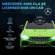 preview thumbnail 25 of 28, Licensed Mercedes-Benz AMG CLA 45 12V Kids Electric Ride On Car with Remote Control, LED Lights, Music, Suspension, Black