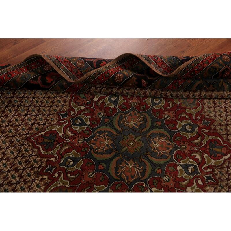 Medallion Serab Persian Vintage Area Rug Handmade Wool Carpet - 6'7" x 9'8"
