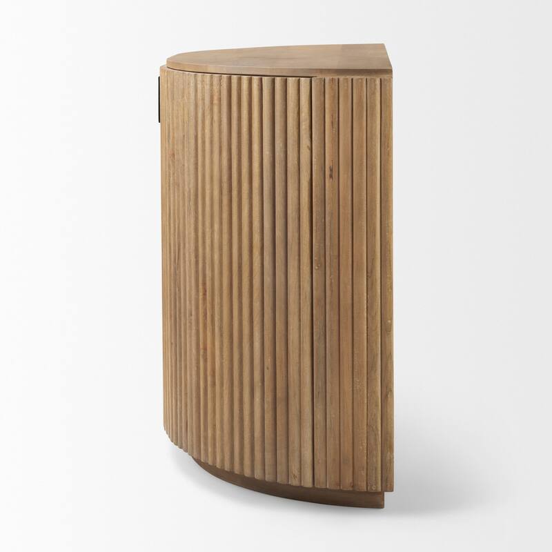 Terra Light Brown Solid Wood Accent Cabinet