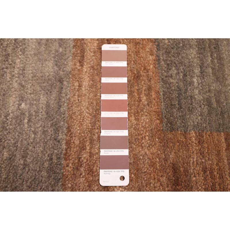 ECARPETGALLERY Hand-knotted Peshawar Ziegler Brown Wool Rug - 4'11 x 6'11