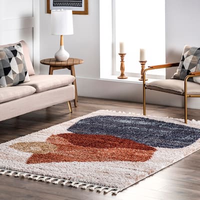 Nuloom Kassidy Shaggy Contemporary Tassel Area Rug