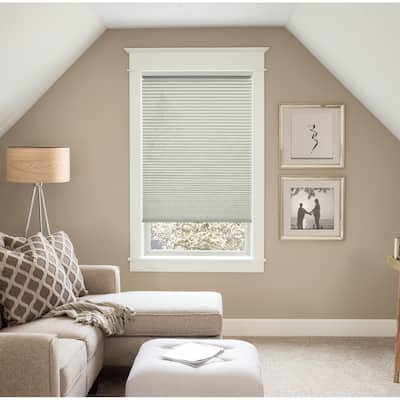 BlindsAvenue Custom 3/4" Pleat, Cordless Cellular Shades, Color Ice, Light Filtering Fabric