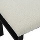 preview thumbnail 7 of 5, Uttermost Diverge White Shearling Small Bench - 22.75 W X 18.75 H X 15.125 D (in)