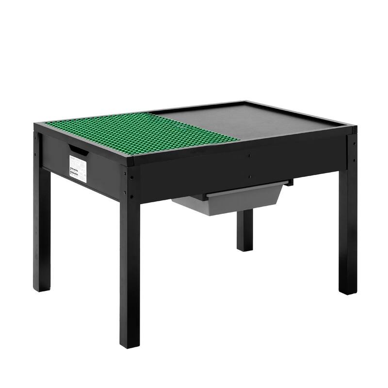 Kids Wooden Activity Table with Double-Sided Tabletop - 31.89 x 21.77 x 19.76 in