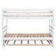 preview thumbnail 8 of 7, White Twin Over Pull-out Bunk Bed with Trundle, Convertible, Guardrail