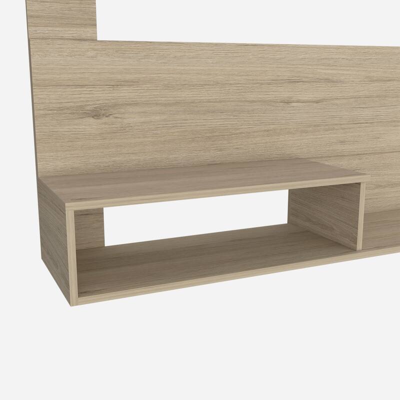 Floating Entertainment Center, Space For The TV´s up 55", Light Pine Finish