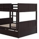 preview thumbnail 4 of 10, Elegant Full Over Full Bunk Bed, Twin Size Trundle with Removable Casters, Split into Two Separate Beds, Space-saving, Espresso