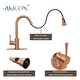 preview thumbnail 8 of 7, One-Handle Pull-Down Copper Kitchen Faucet - 16"