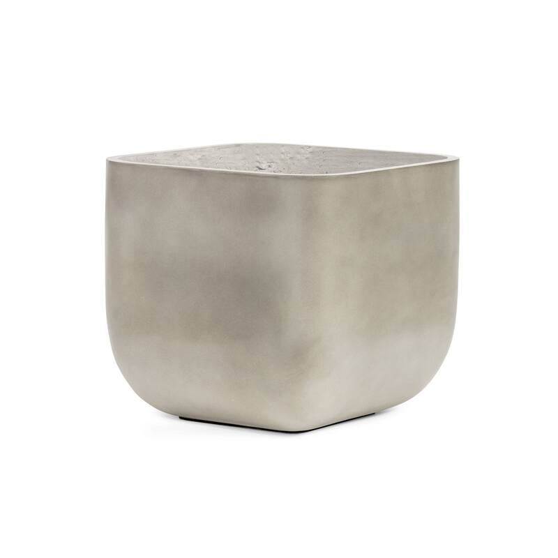 Zachary Square Planter-Grey Concrete
