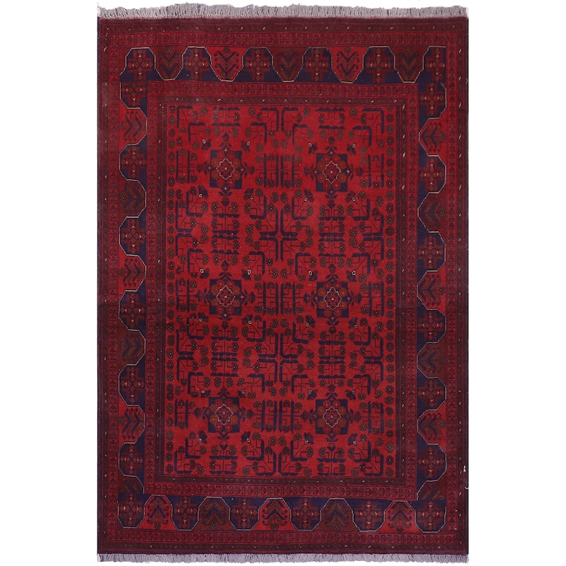Vintage Biljik Khal Mohammadi Parker Red/Blue Rug - 4'10'' x 6'3''