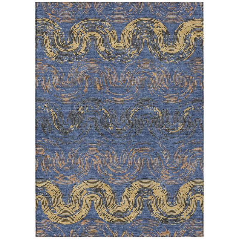 Machine Washable Indoor/ Outdoor Modern Ari Chantille Rug