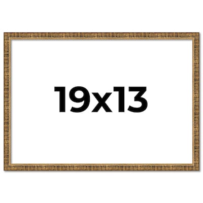 19x13 Frame Black Real Wood Picture Frame Kingsley Gold Distressed Photo Frame with UV Acrylic Foam Board Backing &