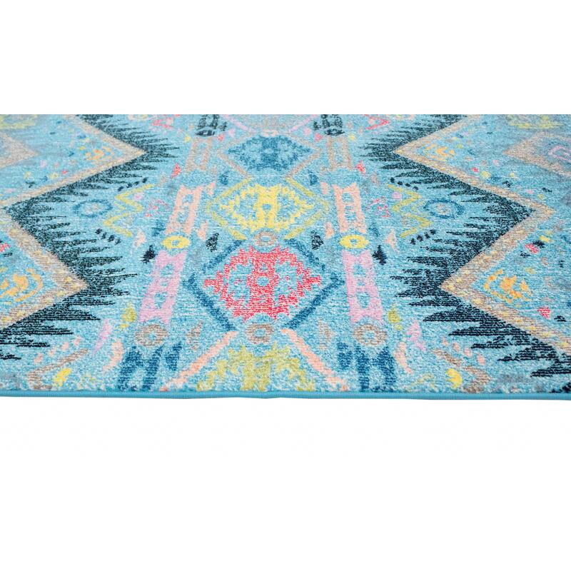 Noori Rug Sapphire Gearldine Distressed Boho Pattern Area Rug