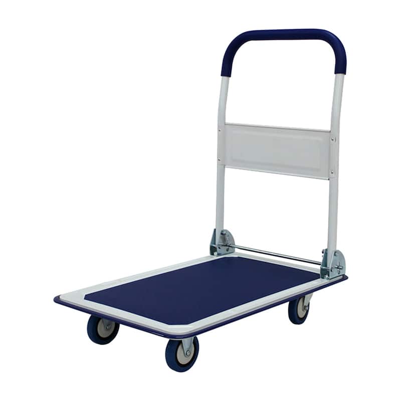 660 lbs. Capacity Platform Truck Hand Flatbed Cart Dolly Folding Moving Push - Blue