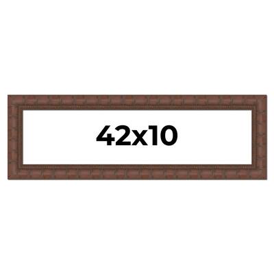 42x10 Frame Pewter Solid Wood Picture Frame Width 1.625 Inches | Interior Frame Depth 0.6875 Inches