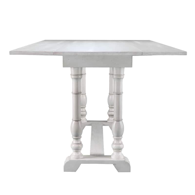 SEI Furniture Eddlewood Farmhouse Drop Leaf Trestle Console to Dining Table